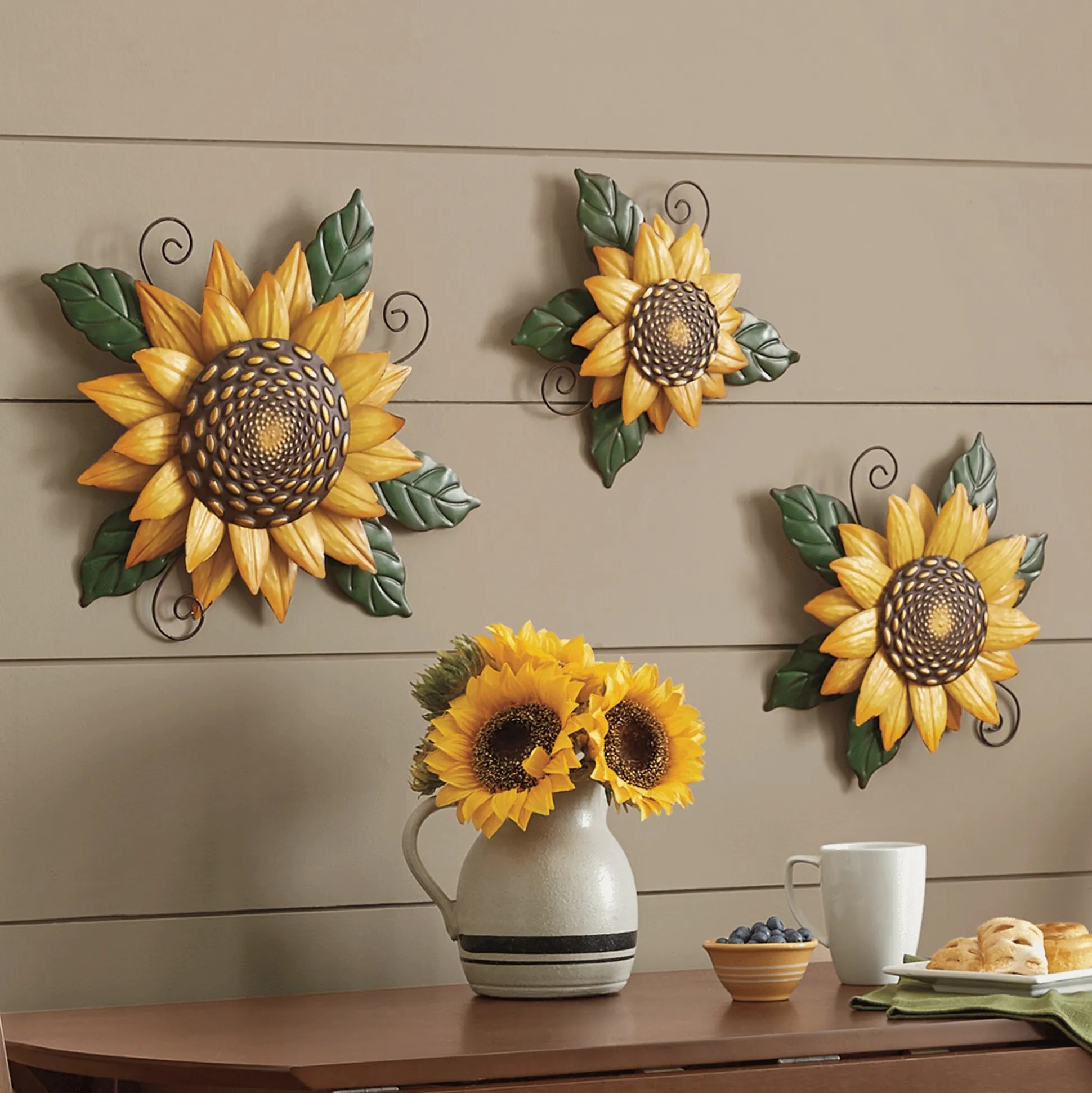 Set of 3 Sunflowers Wall Art