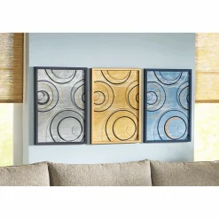 Set of 3 Swirl Wall Art