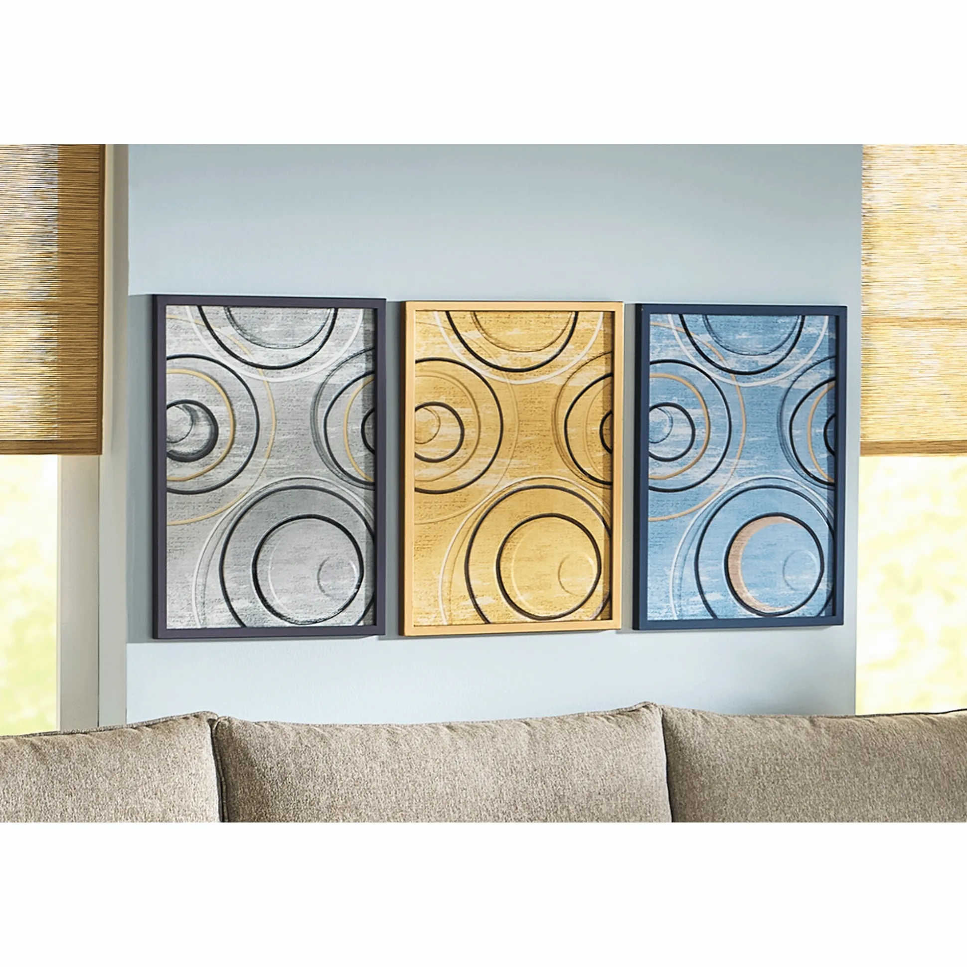 Set of 3 Swirl Wall Art