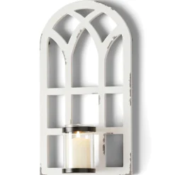 Set of 2 Weathered Arch Wall Sconces