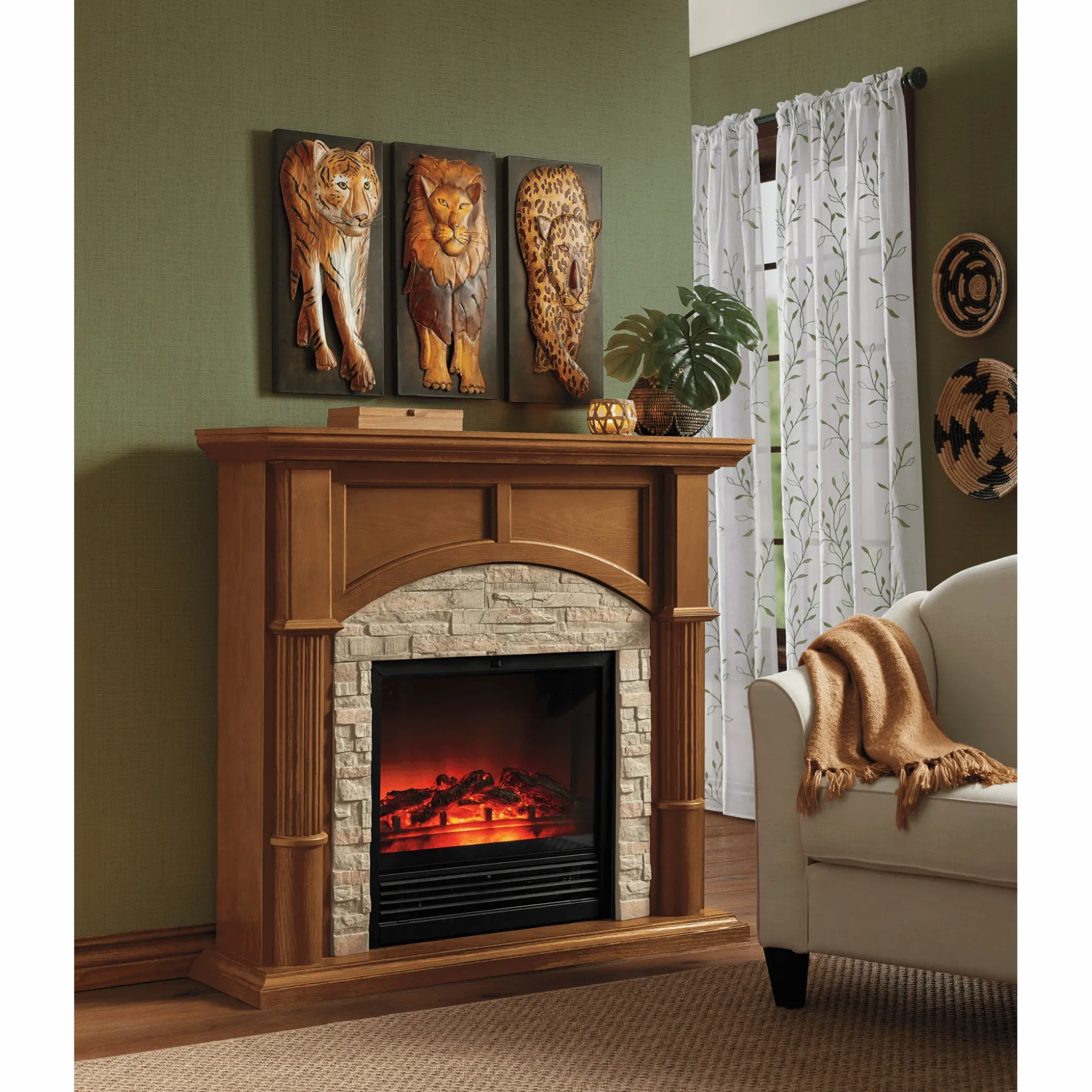 Set of 3 Wild Cats Wall Art