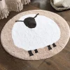 Sheep-Shaped Bath Mat