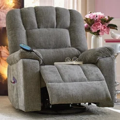 Shell Tufted Swivel Rocking Recliner