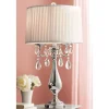 Silver Crystal Drip Table Lamp