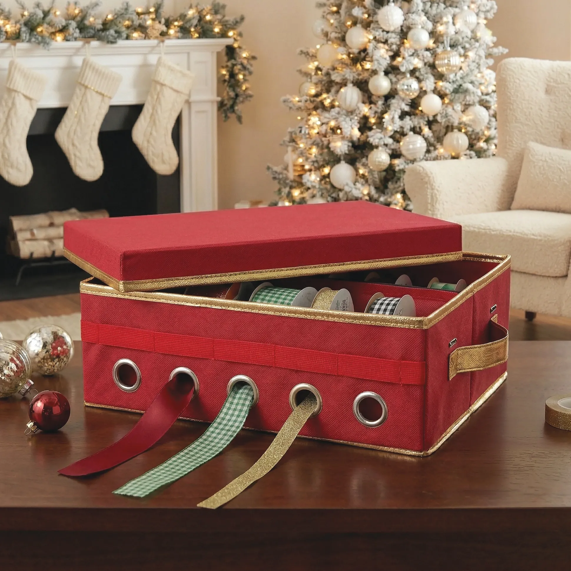 Simplify Gift Wrapping and Ribbon Storage Box