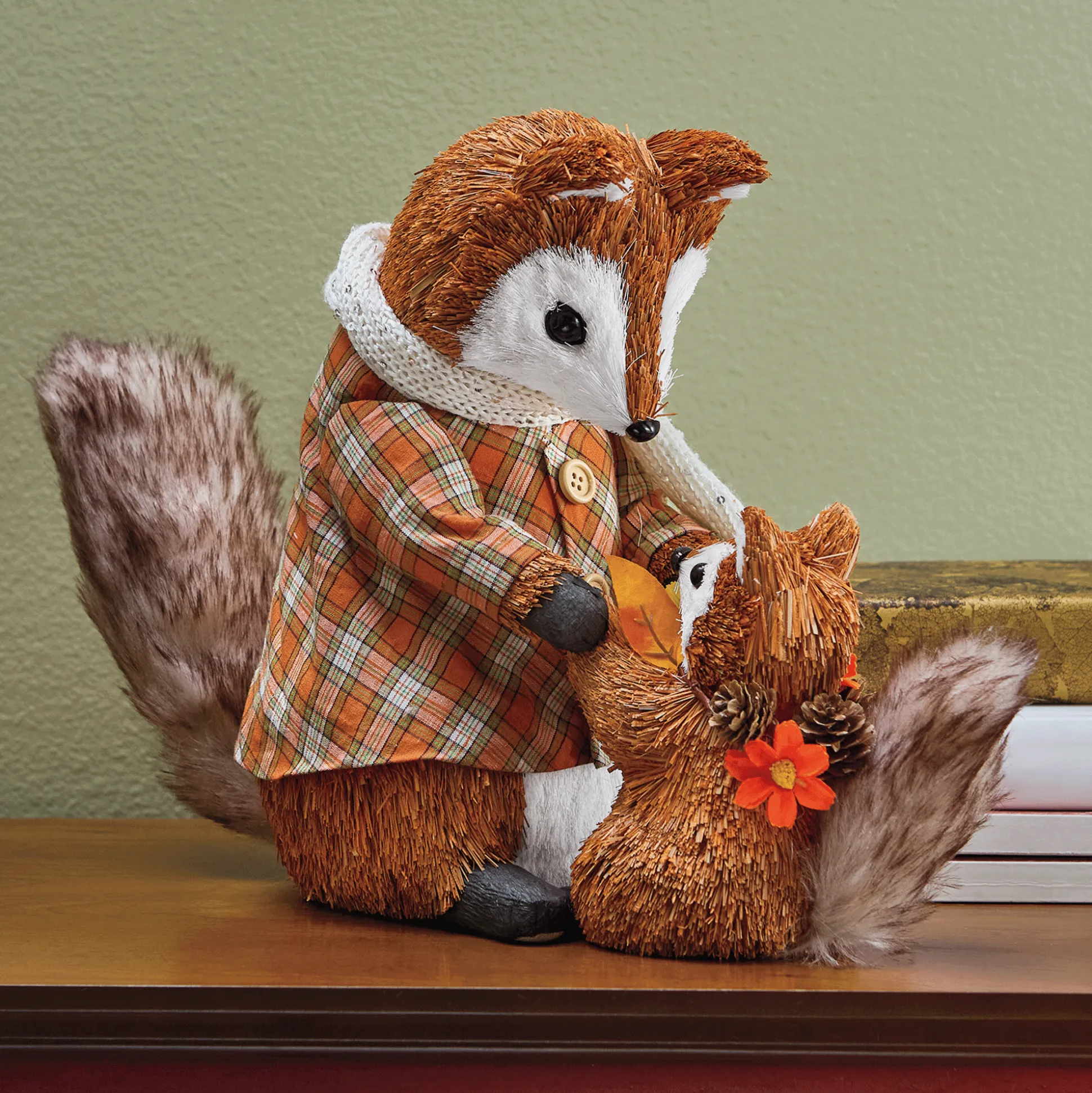 Sisal Fox Mama & Baby
