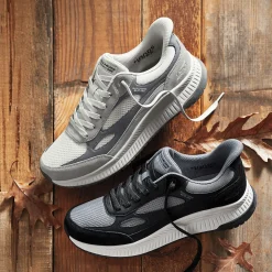 Skechers Bob's Slip-Ins Squad 4 Core Look Lace-Up with Leather Upper, Memory Foam Insole and Heel Pillow