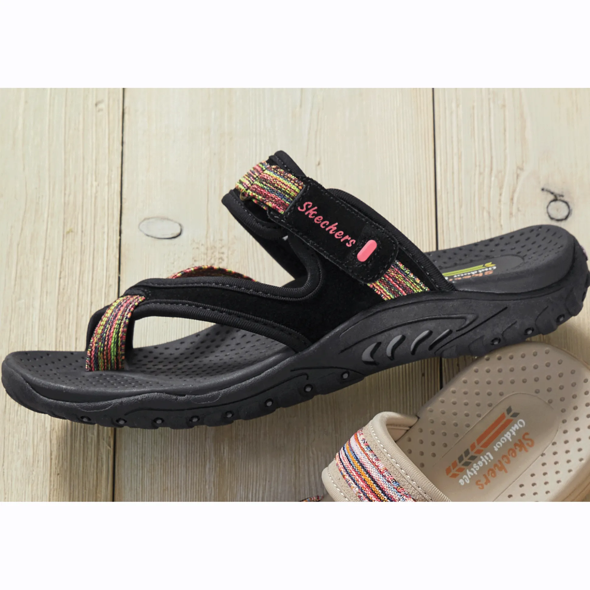 Skechers Reggae Toe Thong with Colorful Straps
