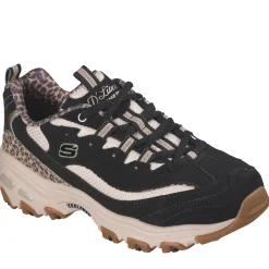 Skechers Women's D'Lites Leopard Lace-Up
