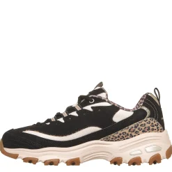 Skechers Women's D'Lites Leopard Lace-Up