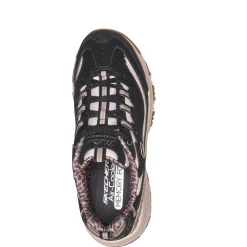 Skechers Women's D'Lites Leopard Lace-Up