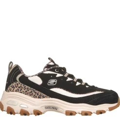 Skechers Women's D'Lites Leopard Lace-Up
