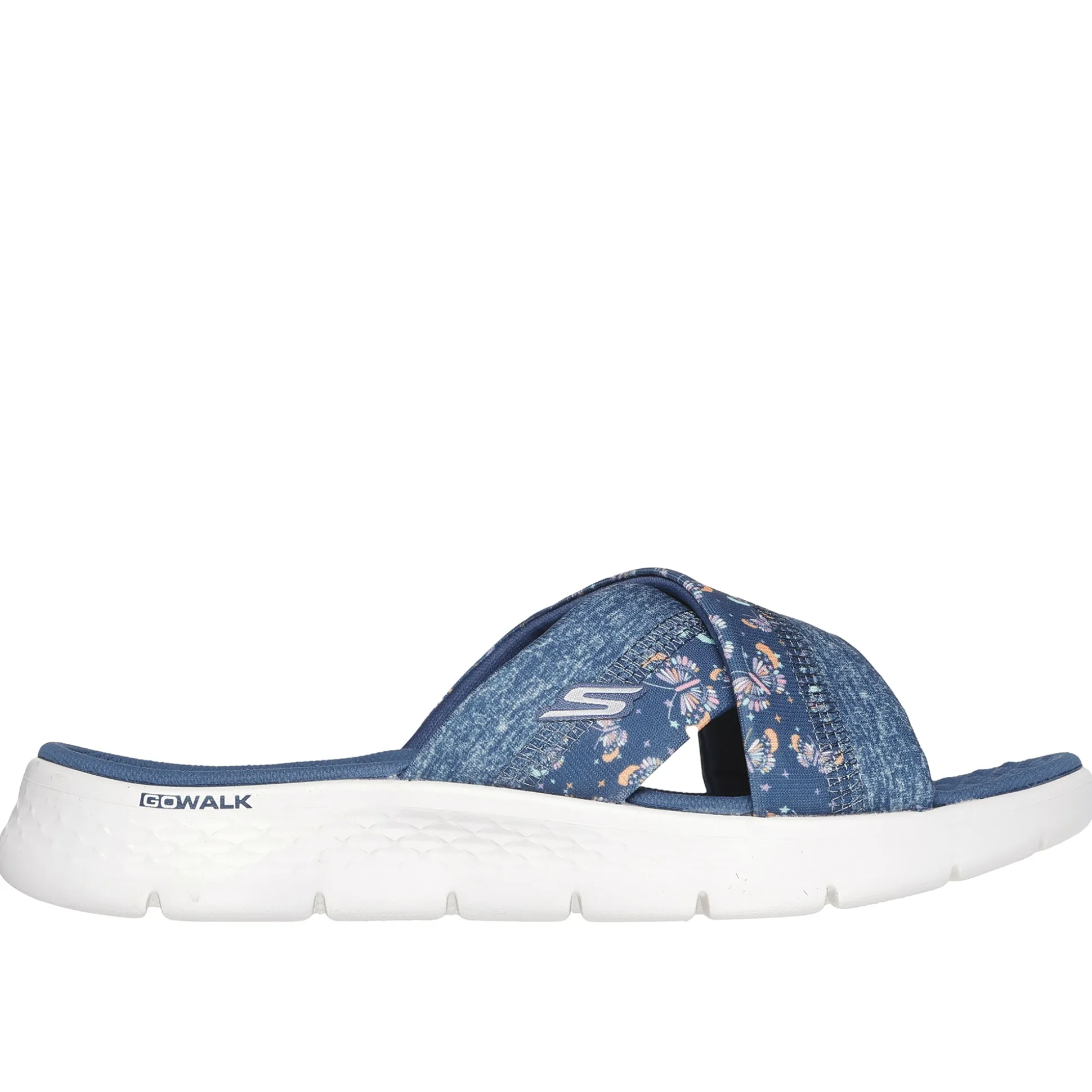 Skechers Womens' GO WALK Flex Butterfly Bliss Slide