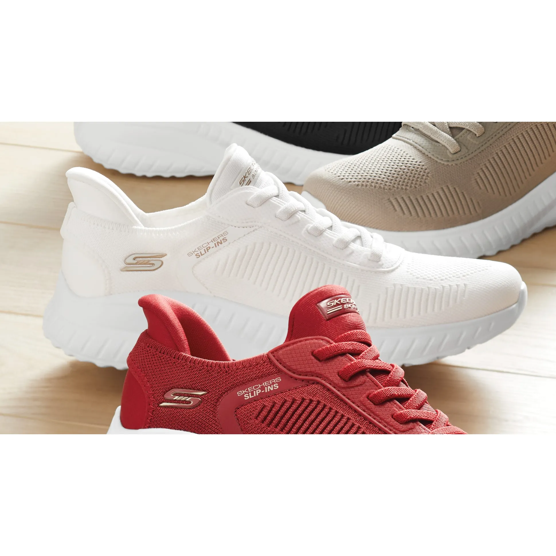 Skechers Women's Slip-Ins Bobs Sport Squad Chaos with No-Tie Laces