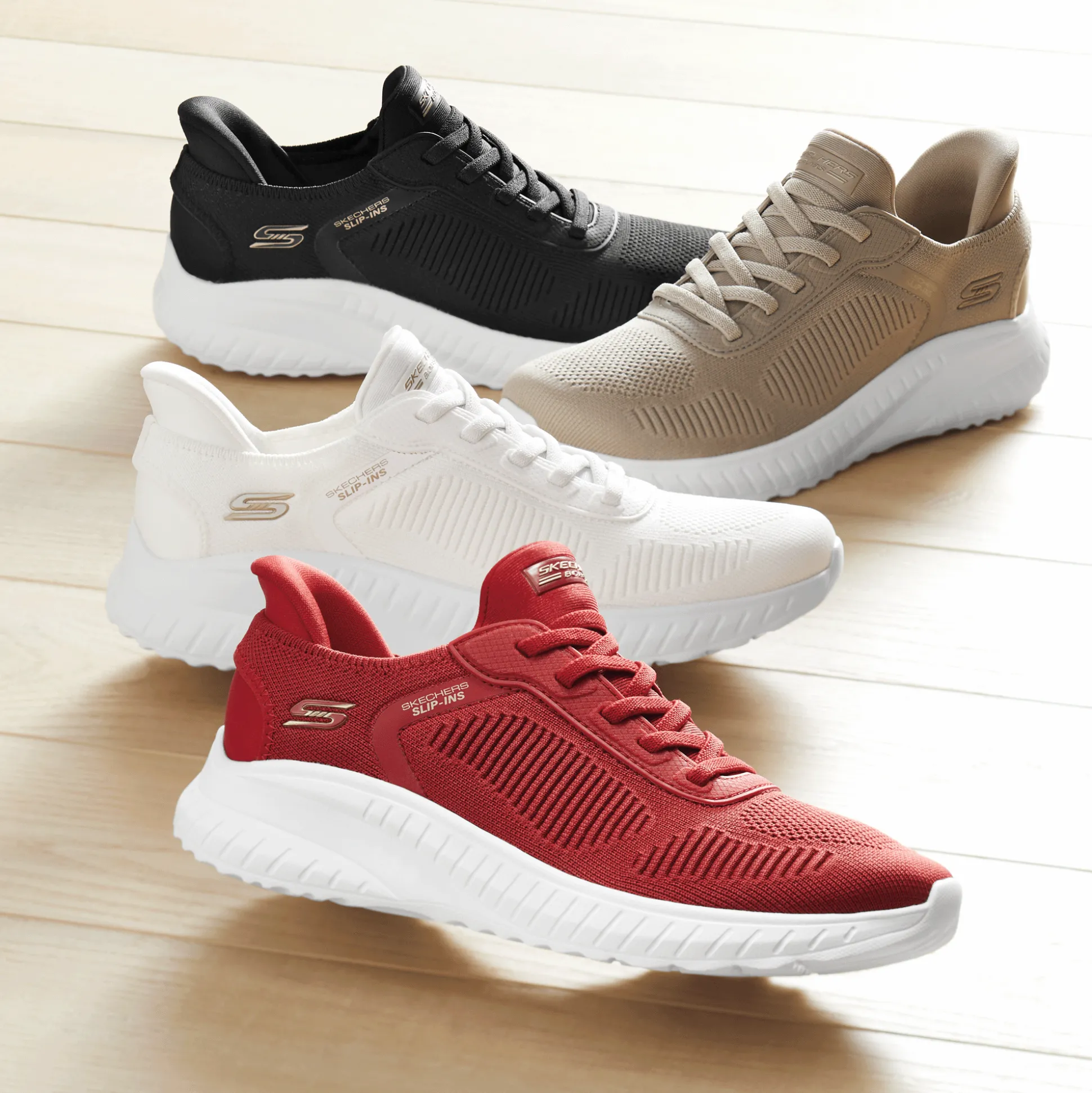 Skechers Women's Slip-Ins Bobs Sport Squad Chaos with No-Tie Laces