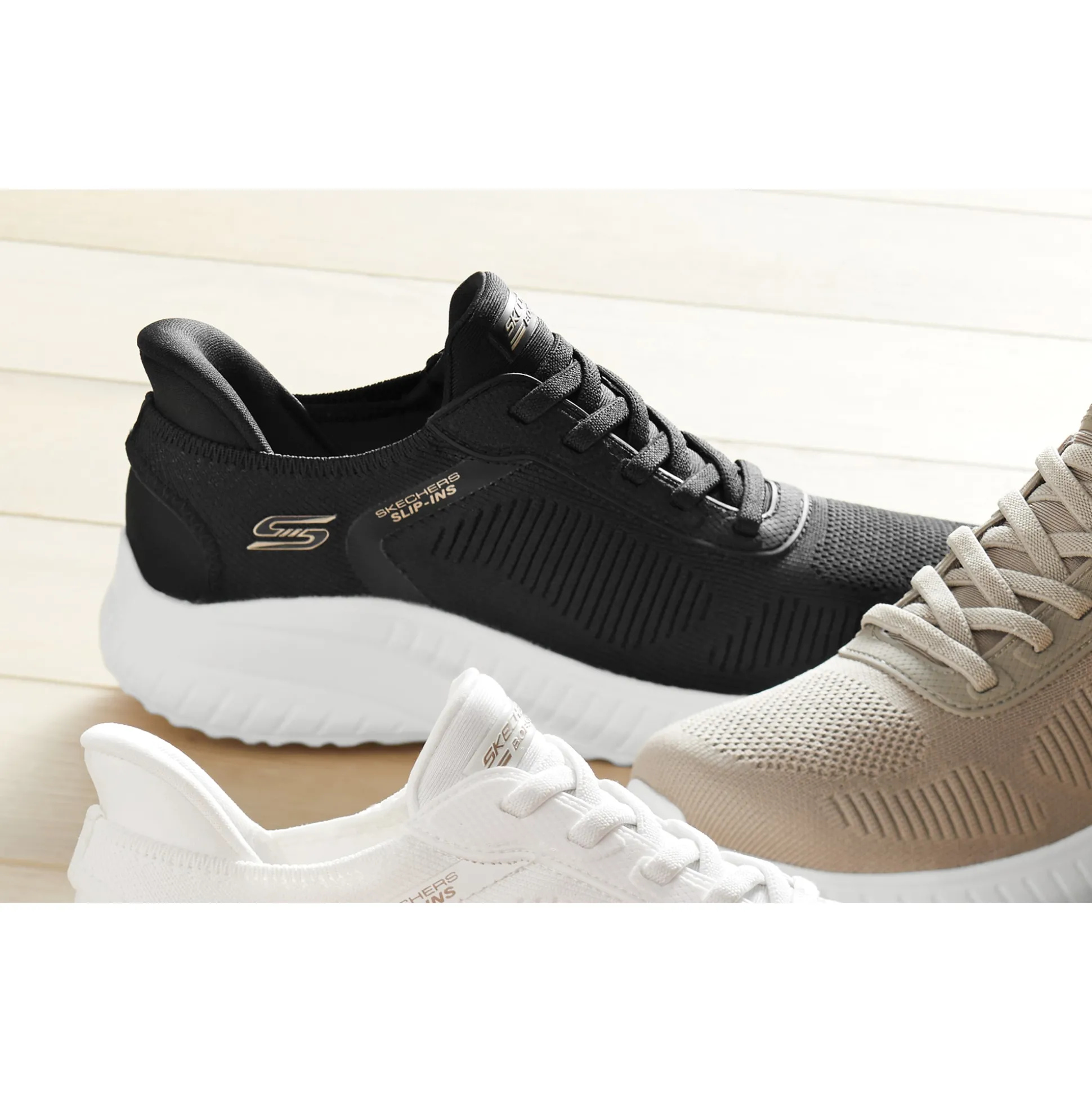Skechers Women's Slip-Ins Bobs Sport Squad Chaos with No-Tie Laces