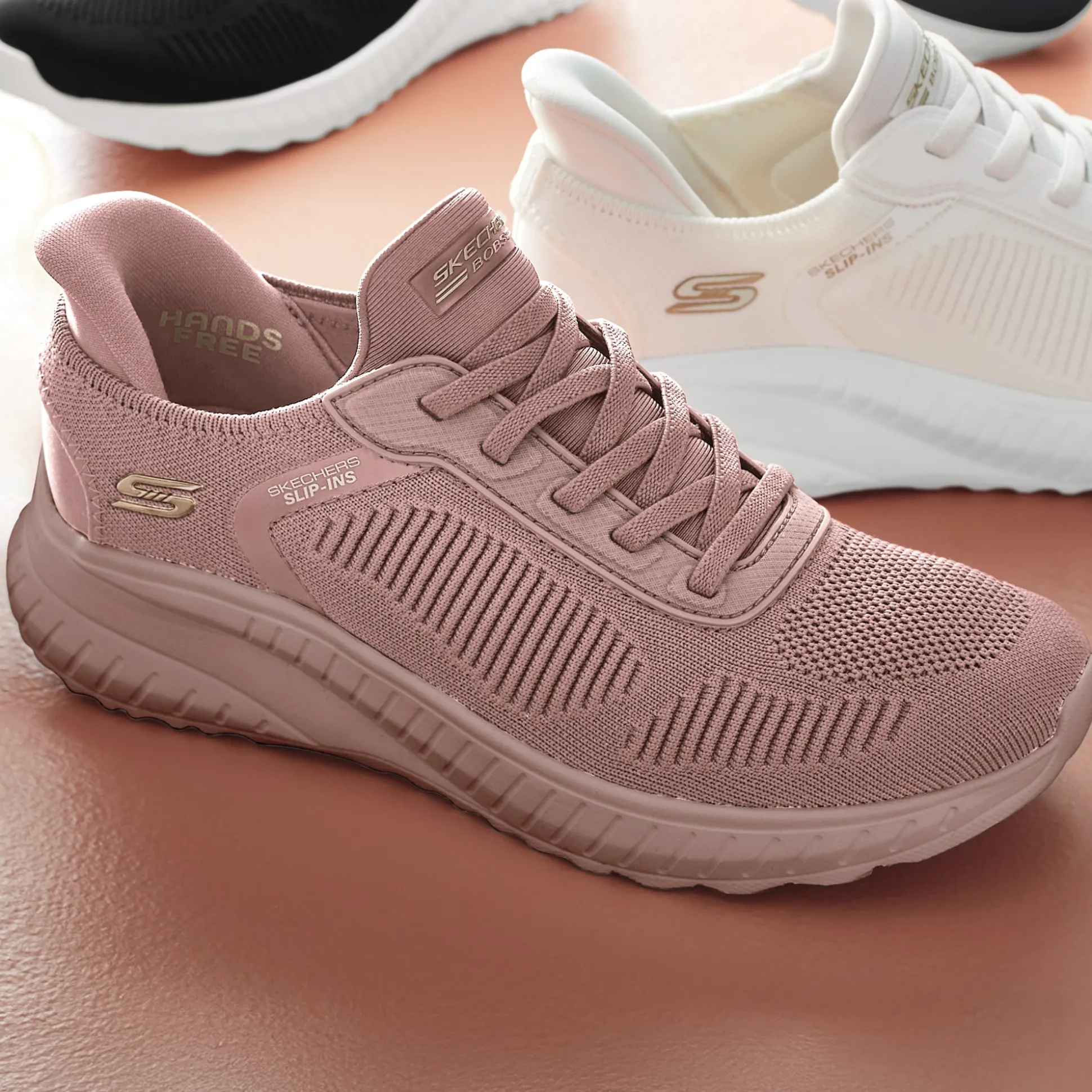Skechers Women's Slip-Ins Bobs Sport Squad Chaos with No-Tie Laces
