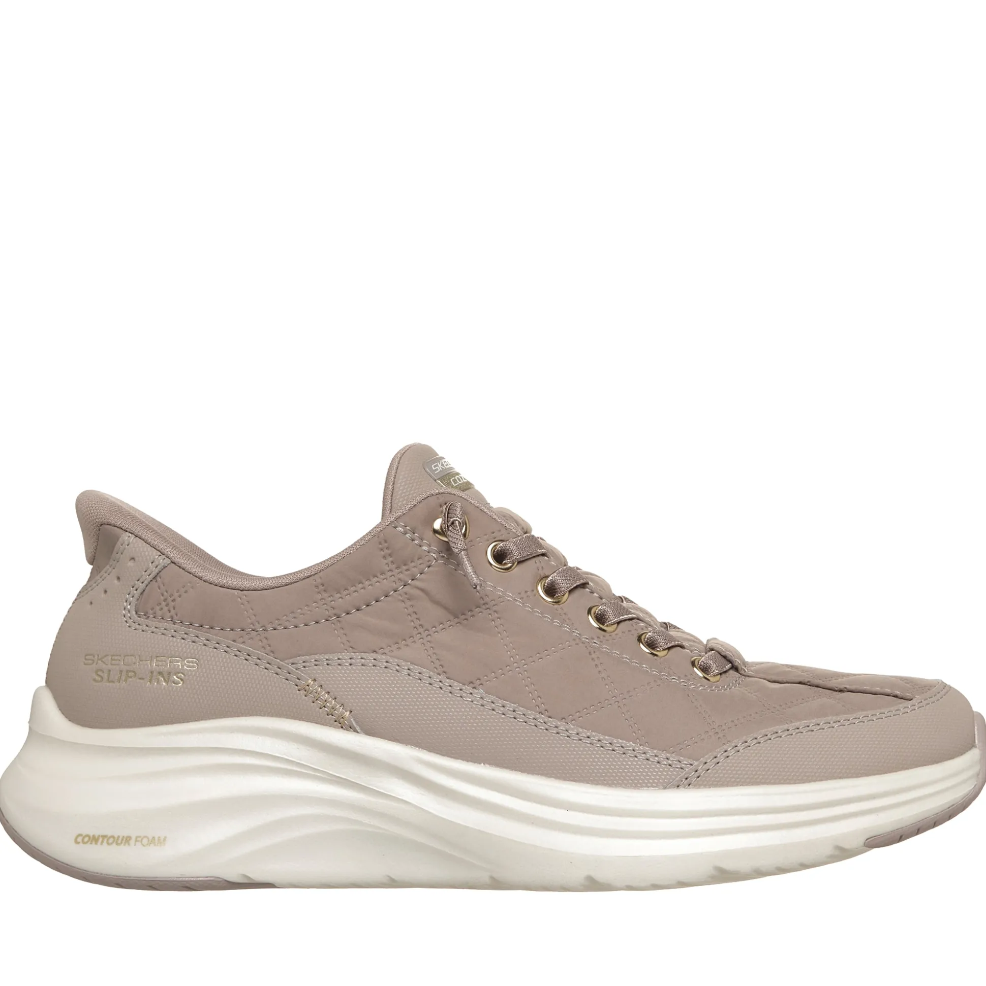 Skechers Women's Slip-Ins Contour Foam Golden Hour Shoe with No-Tie Bungee Laces