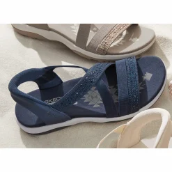 Skechers Women's Slip-Ins Reggae Slim Summer Sparkle Sandal