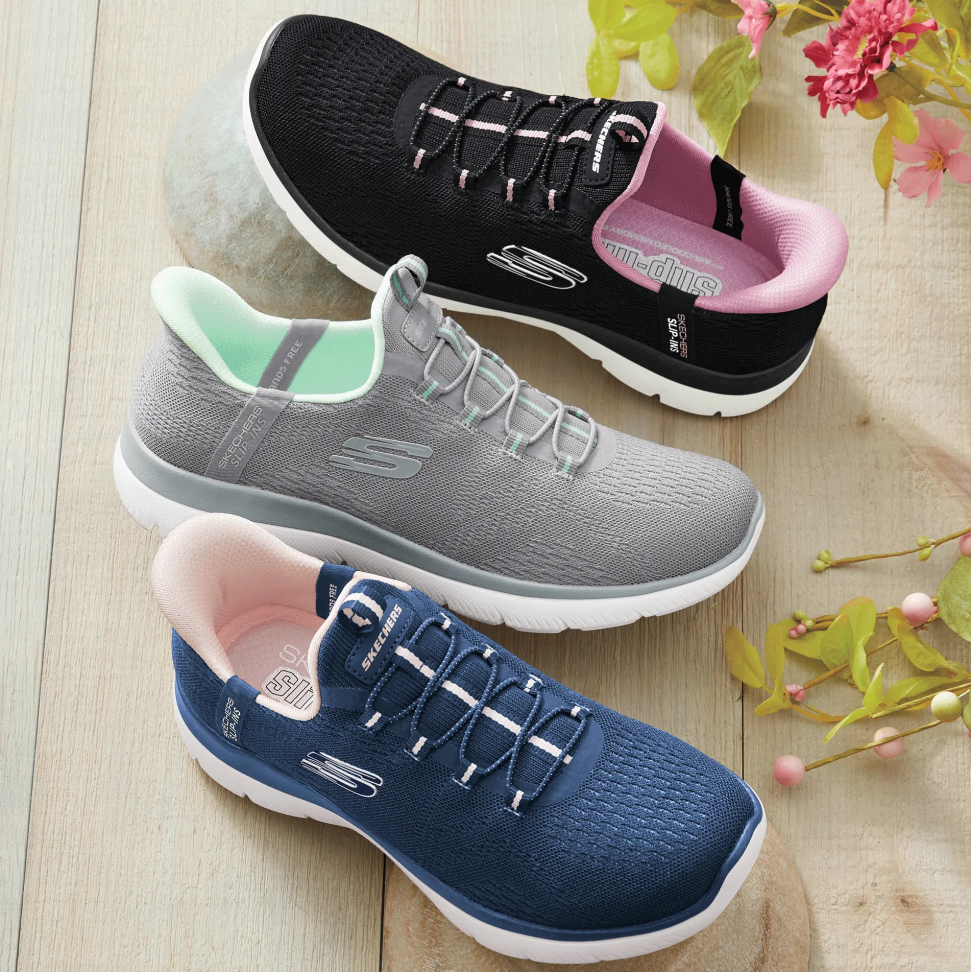 Skechers Women's Slip-Ins Summits Dream Shoe with No-Tie Laces