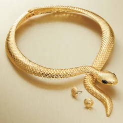 Snake Necklace and Earring Set