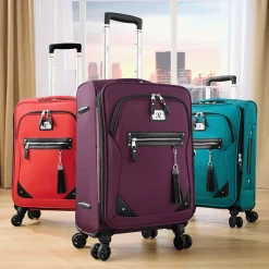 Soft-Sided Rolling Carry-On with Wheels and Telescoping Handle