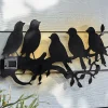 Solar Birds-on-Branch Wall Art