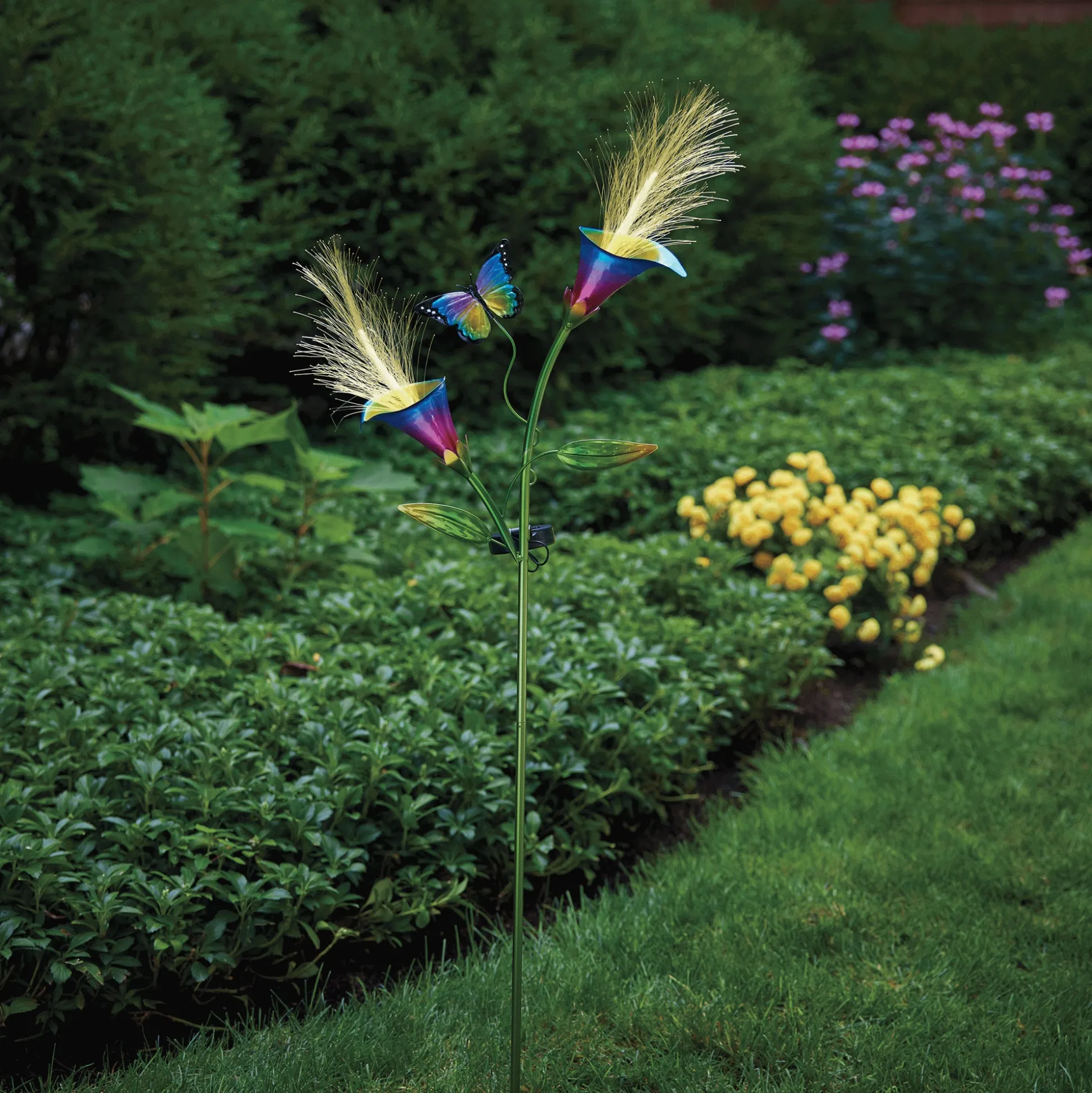 Solar Butterfly Fiber-Optic Stake