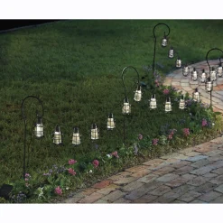 20 Solar Cage-Style String Lights with Stakes