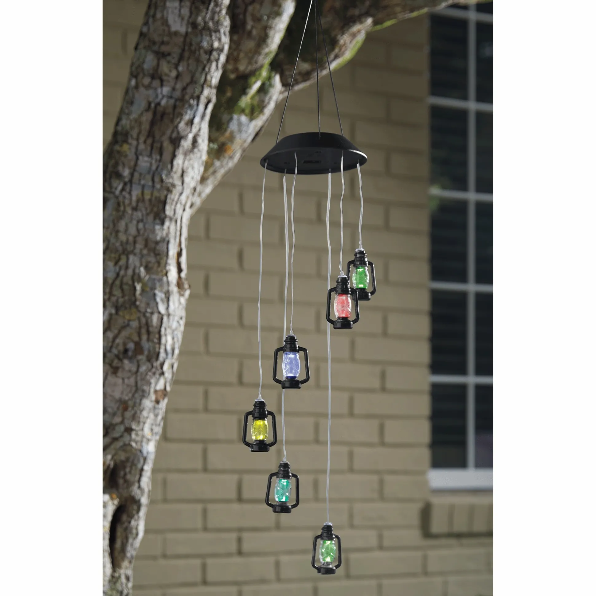 Solar Hurricane Lamp Windchime