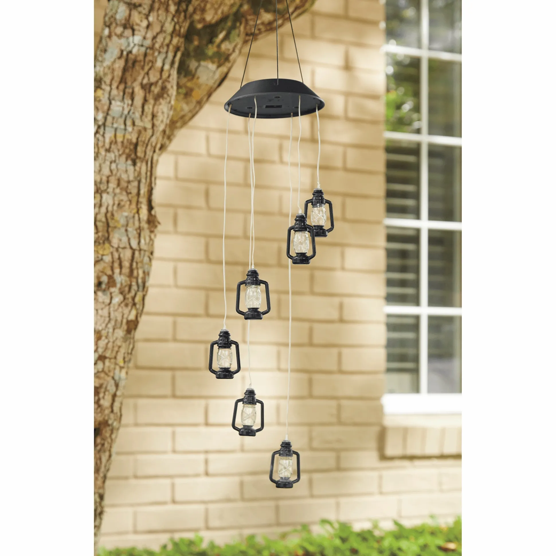 Solar Hurricane Lamp Windchime