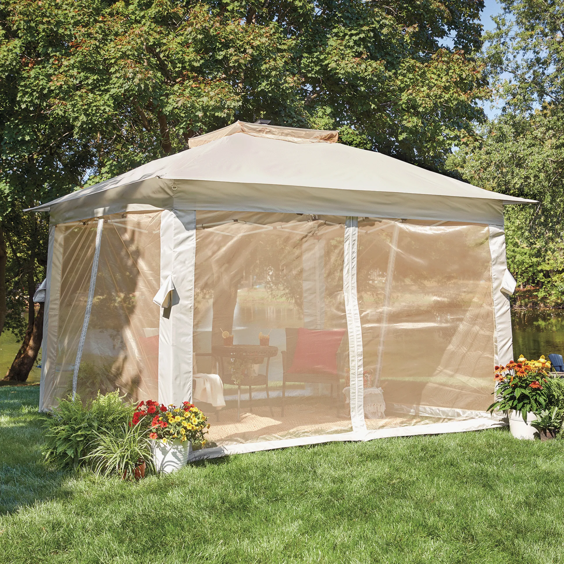 Solar Lighted Gazebo