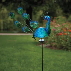 Solar Peacock Stake