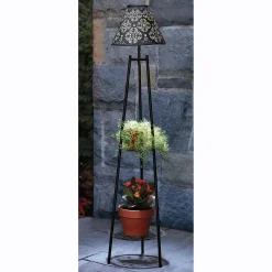 Solar Plant Stand with Lampshade