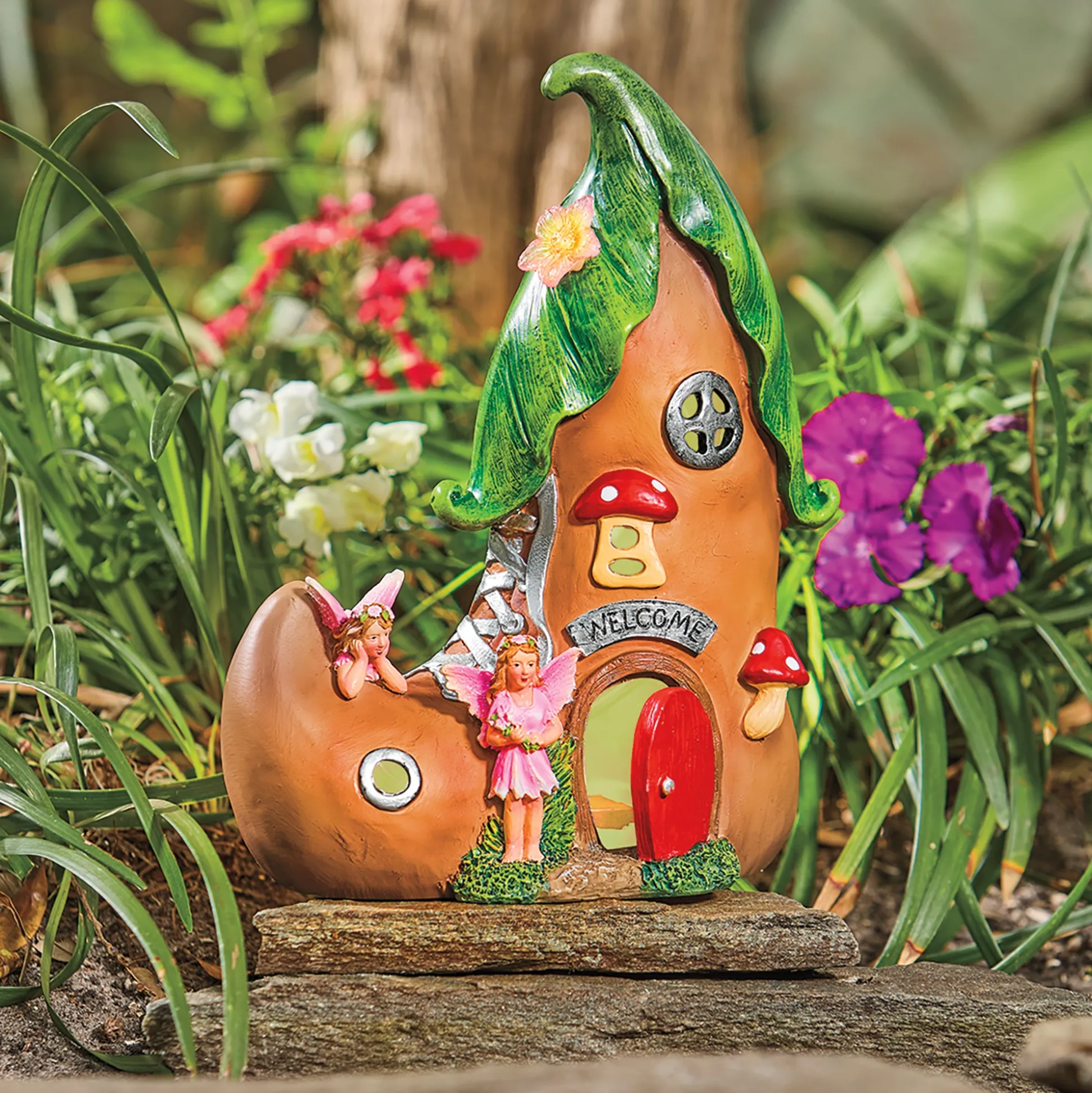 Solar Shoe Fairy House