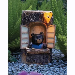 Solar Stump with Bear