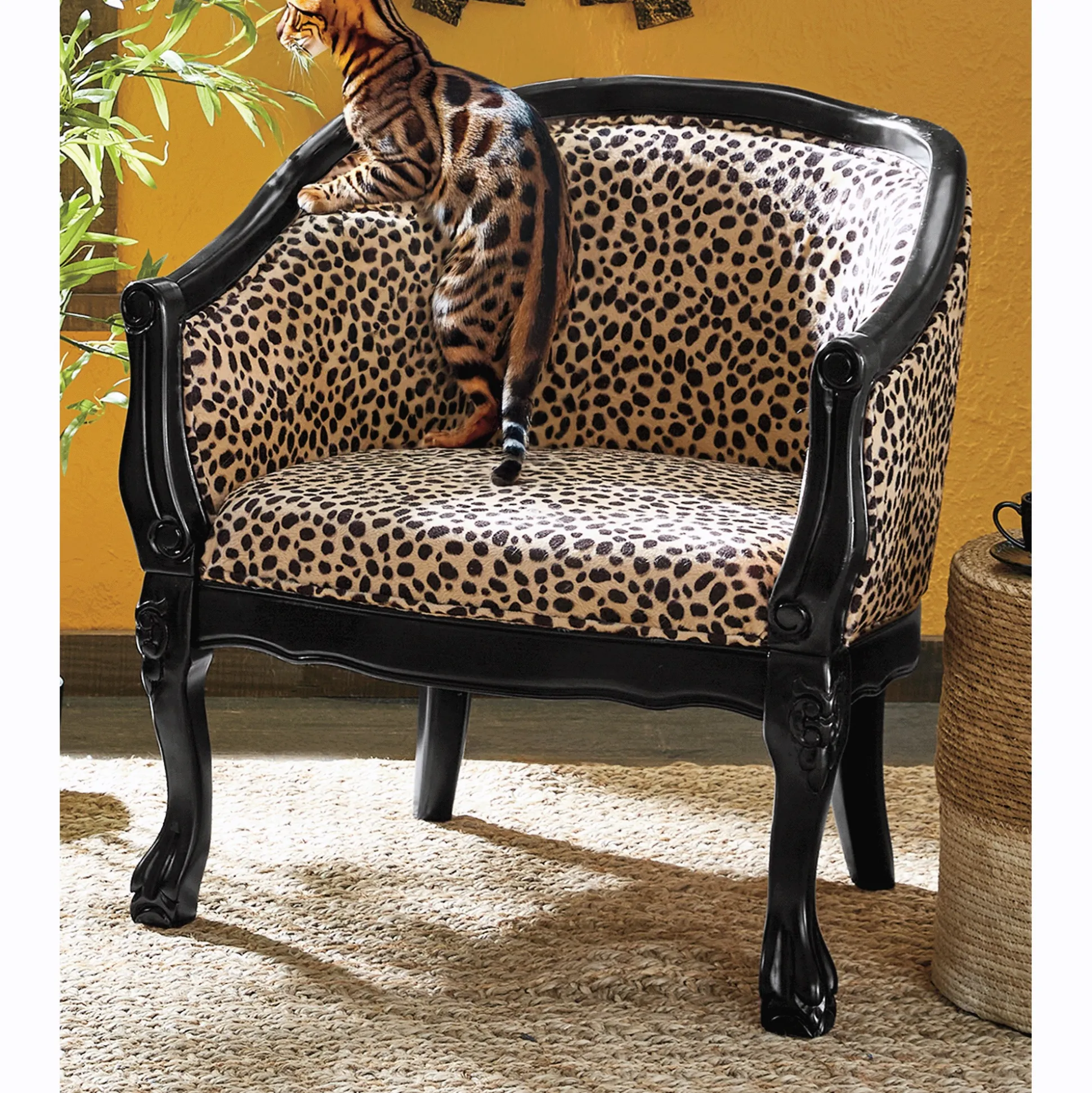 Sophia Cheetah-Print Chair