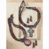 Southwest Faux-Turquoise Pendant Necklace & Earring Set