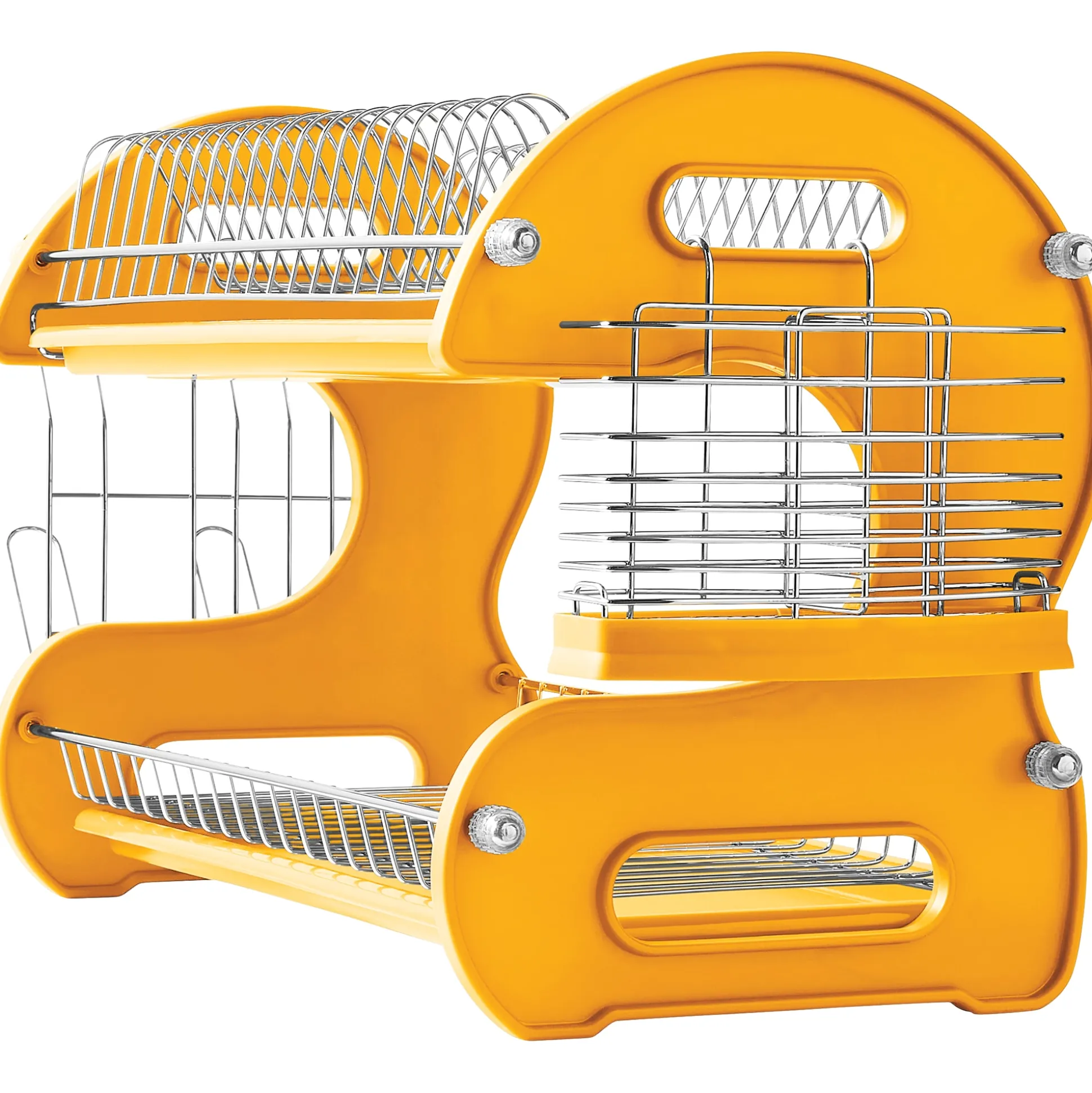 Space-Saving 2-Tier Dish Drying Rack with Utensil Holder