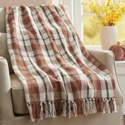 Spice Plaid Throw