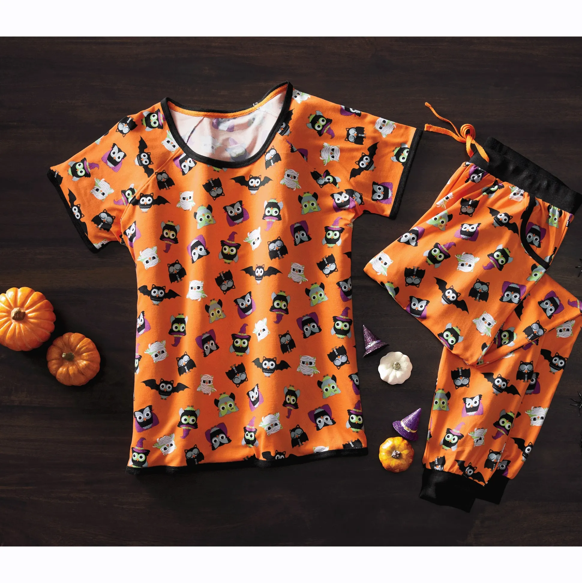 Spooky Owl Halloween PJ Set