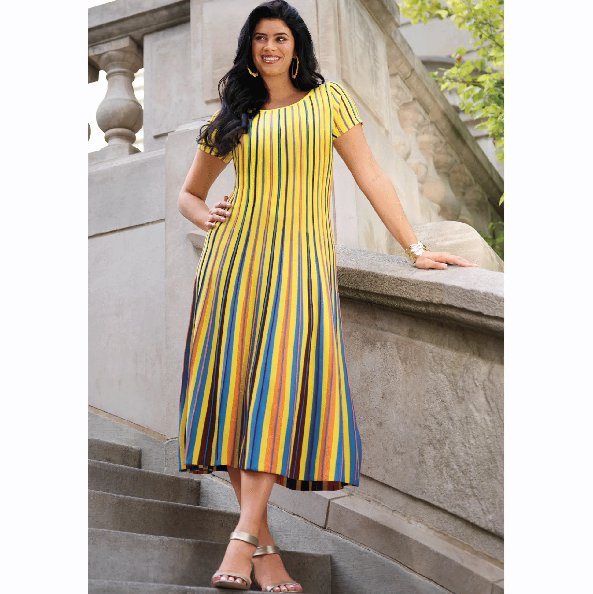 Spring A-Line Sweater Dress