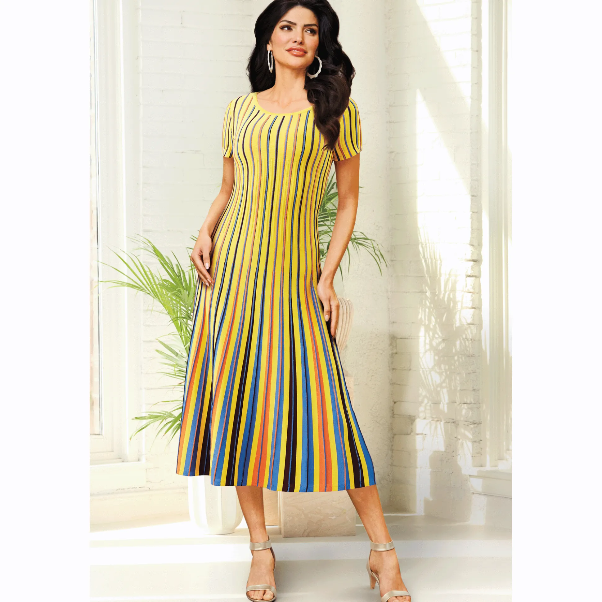 Spring A-Line Sweater Dress