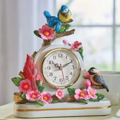 Spring Birds Floral Clock