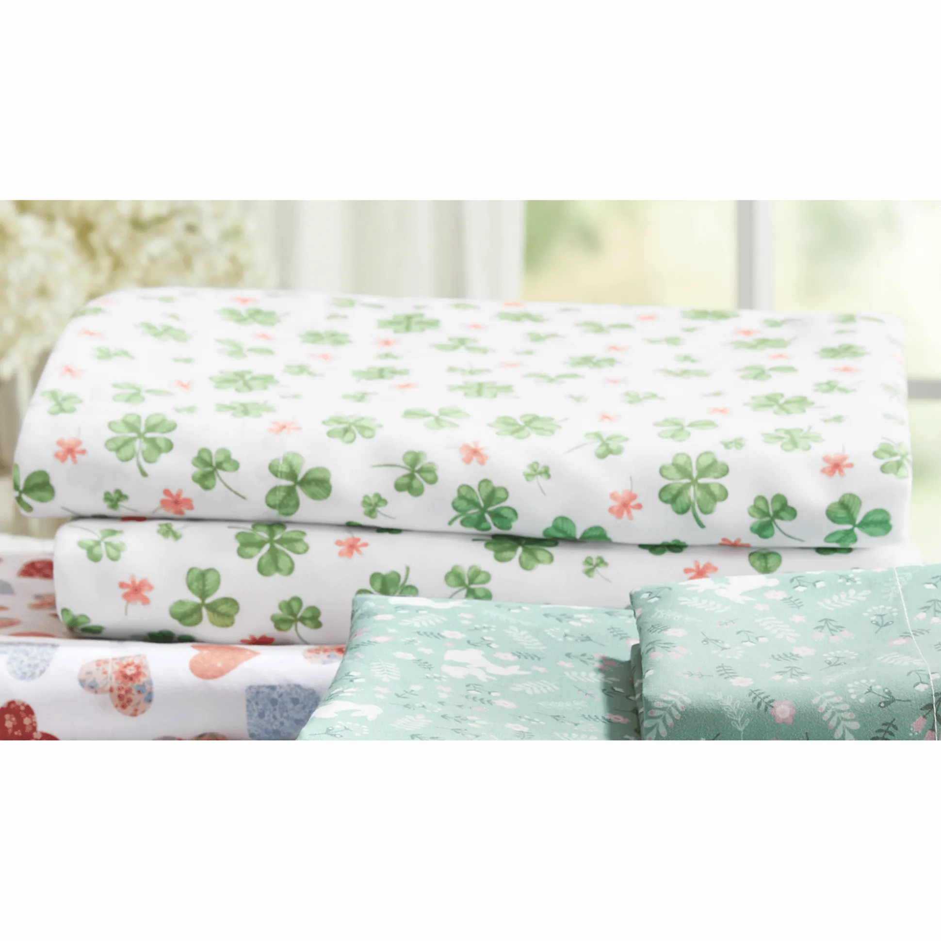 Spring Clover Microfiber Sheet Set