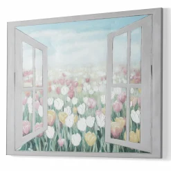 Spring Tulips Window Wall Art