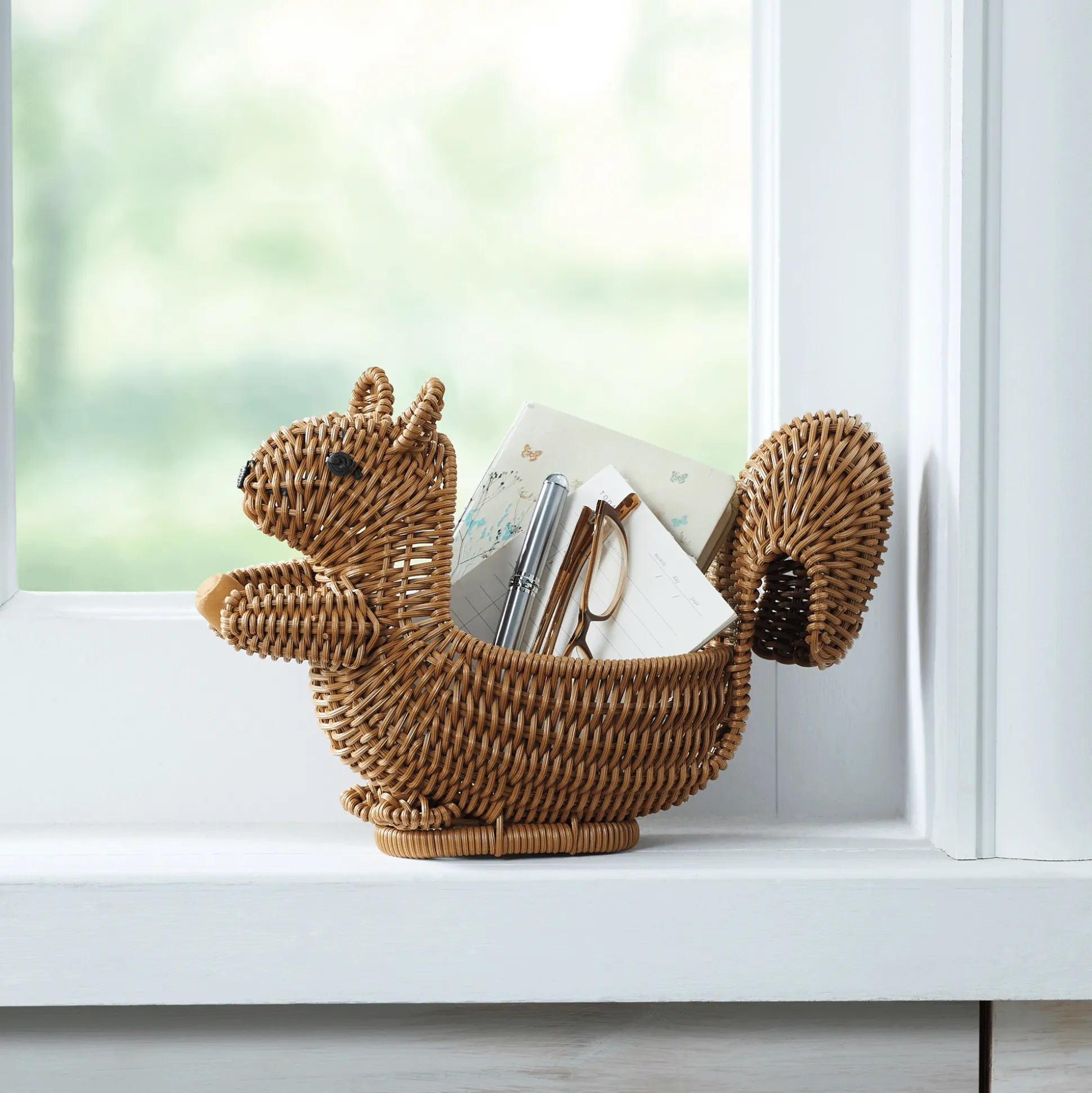 Squirrel Figural Basket