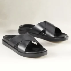 Stacy Adams Men's Montel Cross-Strap Slide with EVA Midsole