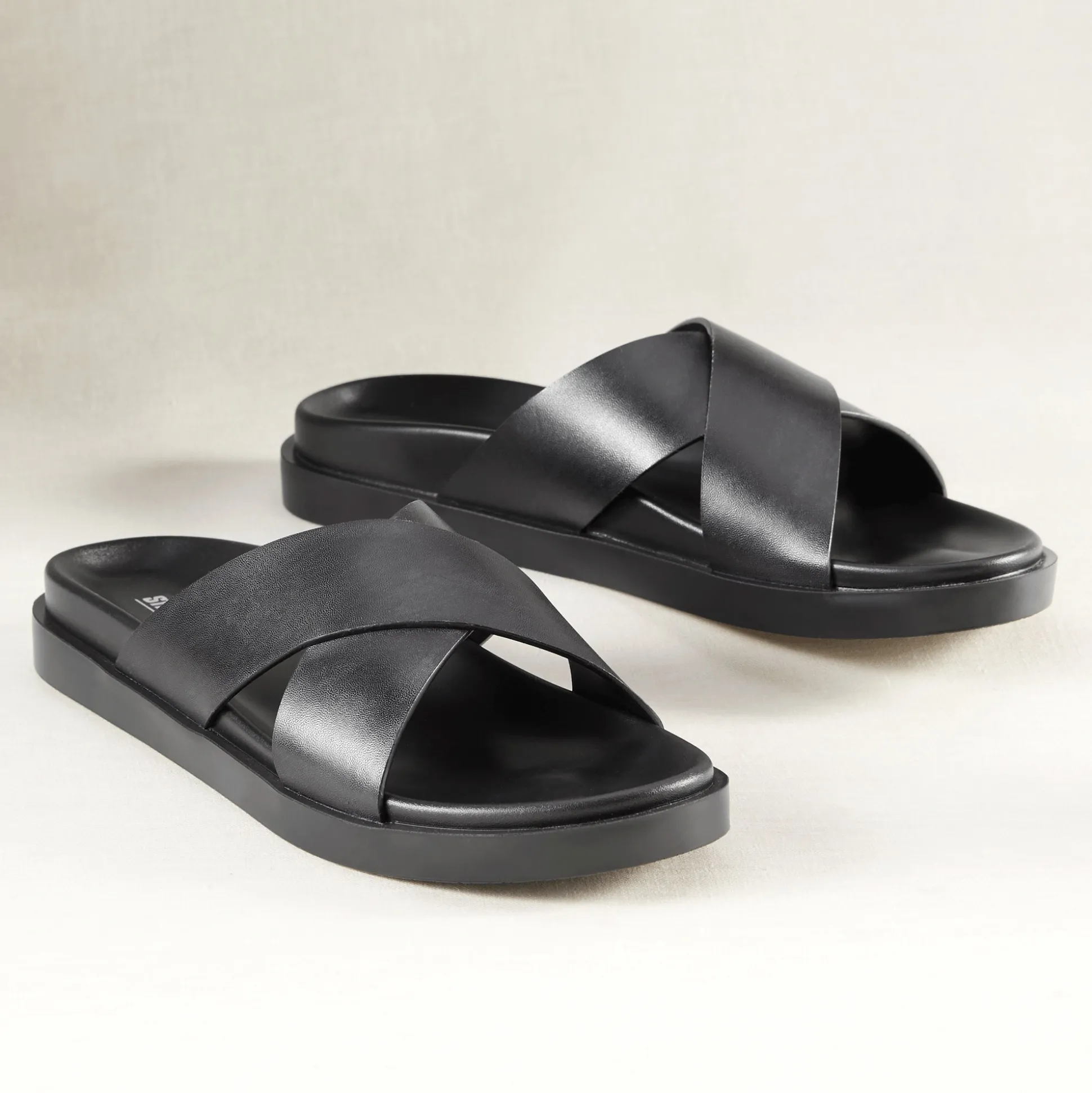 Stacy Adams Men's Montel Cross-Strap Slide with EVA Midsole