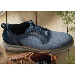 Stacy Adams Sebert Plain-Toe Elastic-Lace Shoe with Platform